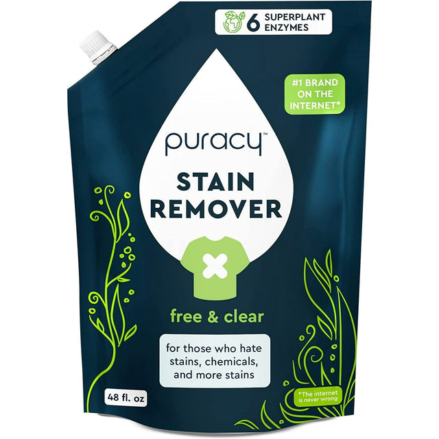 Puracy Laundry Stain Remover Refill, Free & Clear, 48 fl.oz. Z9